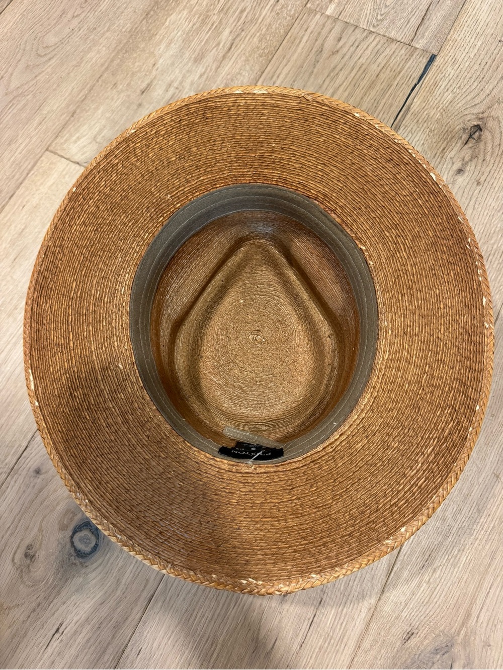 Brixton Marcos Fedora straw hat - TOFFEE - sz SMALL - Picture 6 of 9